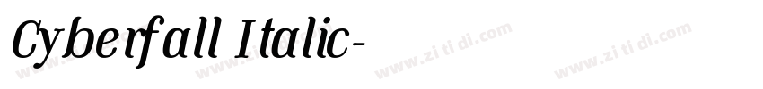 Cyberfall Italic字体转换 Cyberfall Italic字体转换